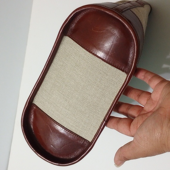 Brahmin Vintage Canvas and Leather Mini Tote - Picture 6 of 12